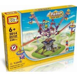 LOZ 2014 Xếp hình kiểu Nanoblock LOZ ELECTRIC AMUSEMENT PARK Electric Amusement Park Octopus Dandelion đu Quay 4 Tay Văng động Cơ Pin 338 khối có động cơ pin