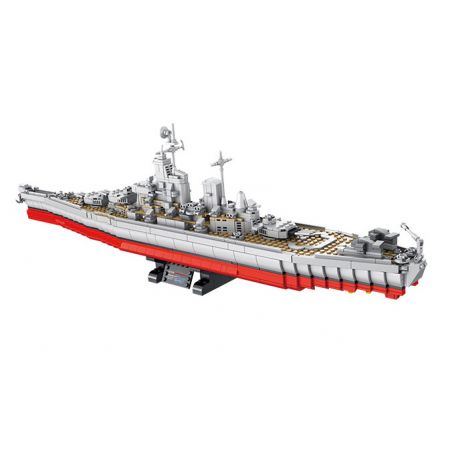 PanlosBrick 637010 Panlos Brick 637010 non  VẢI WAA BATTLESHIP. bộ đồ chơi xếp lắp ráp ghép mô hình Military Army IOWA CLASS BATTLESHIP Quân Sự Bộ Đội 1703 khối