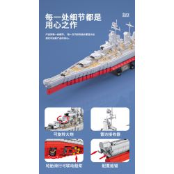 PanlosBrick 637010 Panlos Brick 637010 non  VẢI WAA BATTLESHIP. bộ đồ chơi xếp lắp ráp ghép mô hình Military Army IOWA CLASS BATTLESHIP Quân Sự Bộ Đội 1703 khối