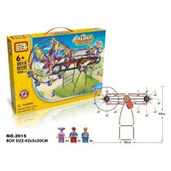 LOZ 2015 Xếp hình kiểu Nanoblock LOZ ELECTRIC AMUSEMENT PARK Electric Amusement Park Fantastic Ferris Wheel đu Quay 2 Bánh Xe Siêu Tốc động Cơ Pin 599 khối có động cơ pin