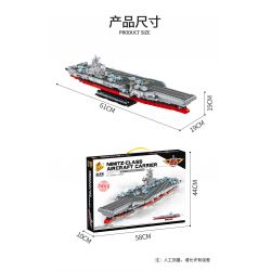 PanlosBrick 637009 Panlos Brick 637009 non  BUSH NIMIT VỊ TRÍ HẠT NHÂN bộ đồ chơi xếp lắp ráp ghép mô hình Military Army NIMITZ-CLASS AIRCRAFT CARRIER Quân Sự Bộ Đội 1988 khối