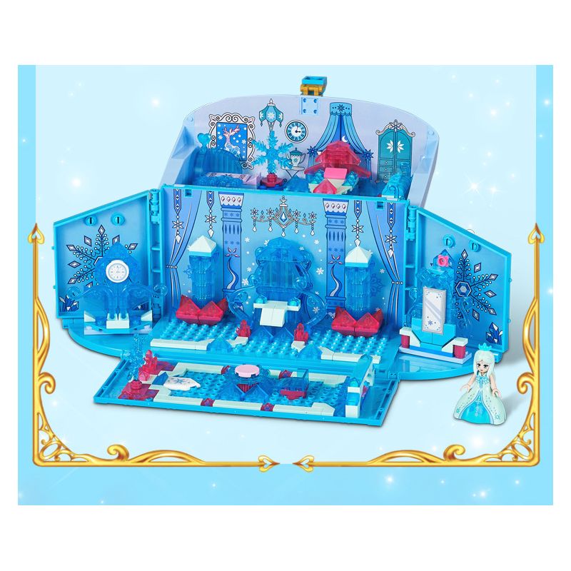 GUDI 9041 non  GÓI CUNG ĐIỆN BĂNG bộ đồ chơi xếp lắp ráp ghép mô hình Yeloli 320 khối