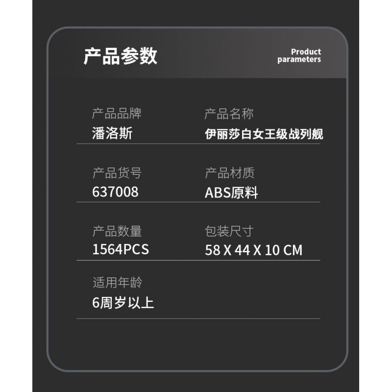 PanlosBrick 637008 Panlos Brick 637008 non  ELIZABETH NỮ HOÀNG GIÁ bộ đồ chơi xếp lắp ráp ghép mô hình Military Army QIEEN ELIZABETH-CLASS BATTLESHIP Quân Sự Bộ Đội 1556 khối