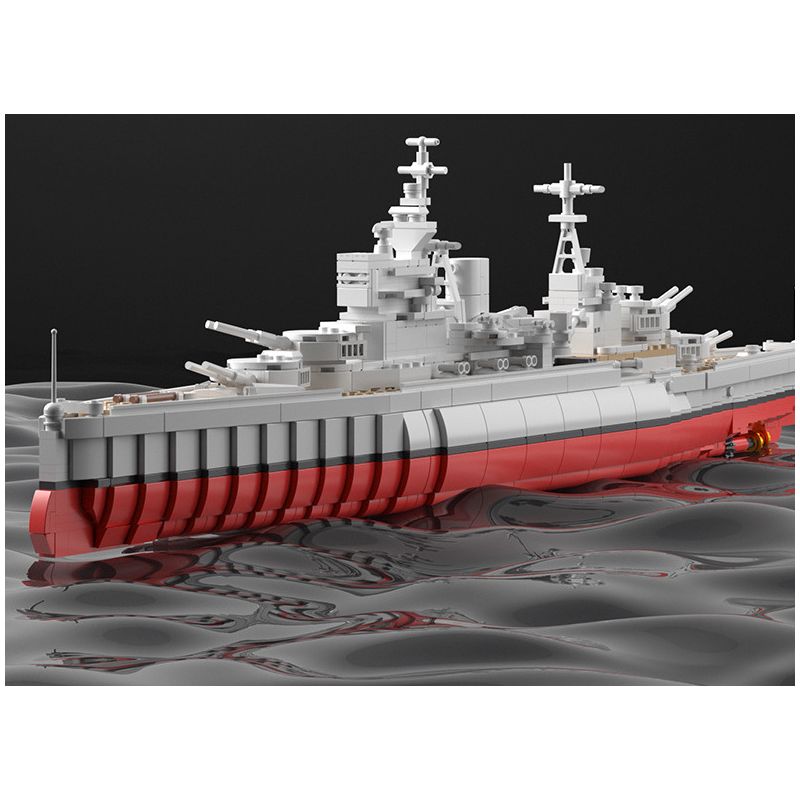 PanlosBrick 637008 Panlos Brick 637008 non  ELIZABETH NỮ HOÀNG GIÁ bộ đồ chơi xếp lắp ráp ghép mô hình Military Army QIEEN ELIZABETH-CLASS BATTLESHIP Quân Sự Bộ Đội 1556 khối