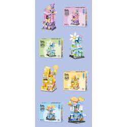 ZHEGAO GZ6118 6118 non  4 LOẠI NGÔI NHÀ THEO CHỦ ĐỀ VUI NHỘN CỦA SANFU QUÁN TRÀ SỮA LẤY CẢM HỨNG CỬA HÀNG HOA ĐẦY MÀU SẮC CÀ PHÊ MÈO DỄ THƯƠNG VÀ TIỆM BÁNH TÌNH YÊU bộ đồ chơi xếp lắp ráp ghép mô hình 1171 khối