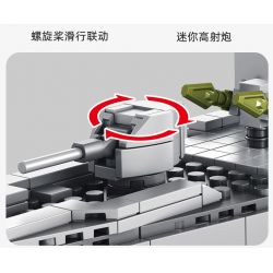 PanlosBrick 637007 Panlos Brick 637007 non  TÀU TUẦN DƯƠNG TÊN LỬA TIKINDRO CỘNG VỚI bộ đồ chơi xếp lắp ráp ghép mô hình Military Army TICONDEROGA-CLASS CRUISER Quân Sự Bộ Đội 1513 khối