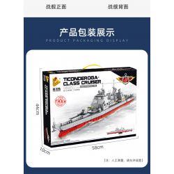 PanlosBrick 637007 Panlos Brick 637007 non  TÀU TUẦN DƯƠNG TÊN LỬA TIKINDRO CỘNG VỚI bộ đồ chơi xếp lắp ráp ghép mô hình Military Army TICONDEROGA-CLASS CRUISER Quân Sự Bộ Đội 1513 khối