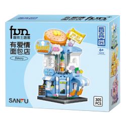 ZHEGAO GZ6118 6118 non  4 LOẠI NGÔI NHÀ THEO CHỦ ĐỀ VUI NHỘN CỦA SANFU QUÁN TRÀ SỮA LẤY CẢM HỨNG CỬA HÀNG HOA ĐẦY MÀU SẮC CÀ PHÊ MÈO DỄ THƯƠNG VÀ TIỆM BÁNH TÌNH YÊU bộ đồ chơi xếp lắp ráp ghép mô hình 1171 khối