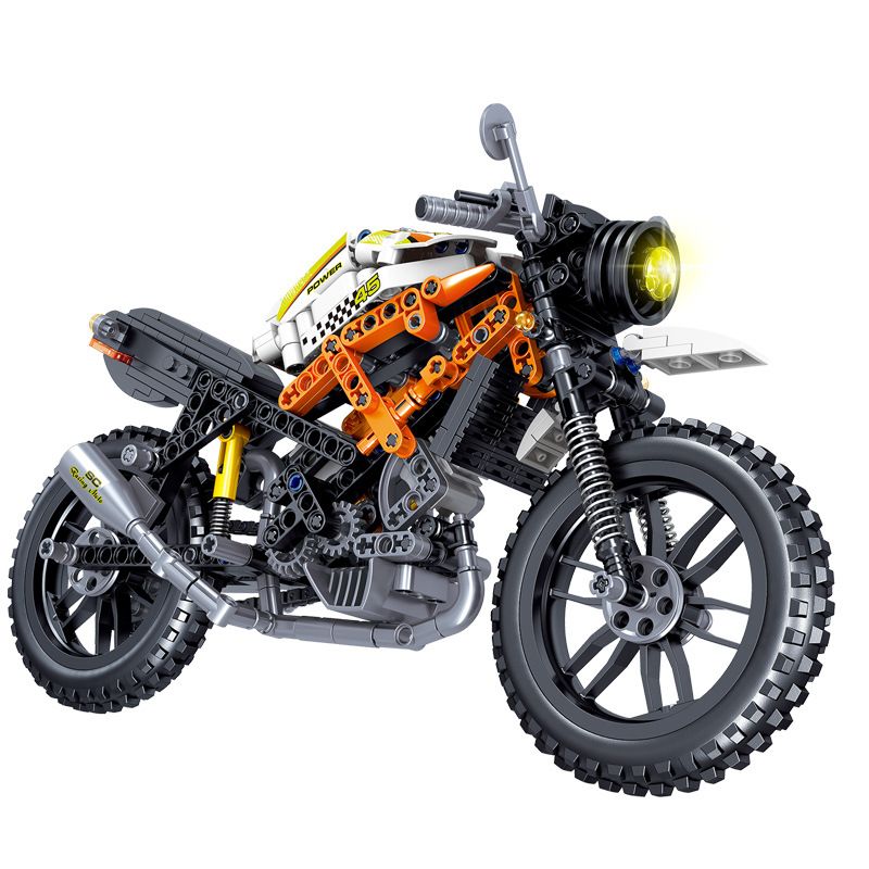 ZHEGAO QL0482 0482 non  XE MÁY ZHIBA bộ đồ chơi xếp lắp ráp ghép mô hình  COMPETITIVE MOTORCTCLE Kỹ Thuật Công Nghệ Cao Mô Hình Phương Tiện 477 khối