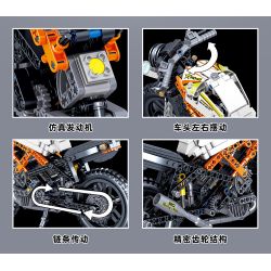 ZHEGAO QL0482 0482 non  XE MÁY ZHIBA bộ đồ chơi xếp lắp ráp ghép mô hình  COMPETITIVE MOTORCTCLE Kỹ Thuật Công Nghệ Cao Mô Hình Phương Tiện 477 khối