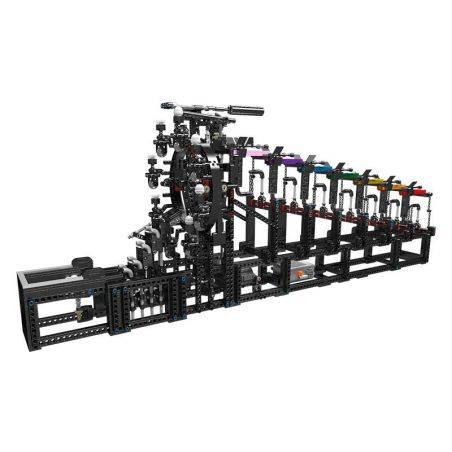 MouldKing 26006 Mould King 26006 REBRICKABLE MOC-43565 43565 MOC43565 non  NHÀ MÁY SẢN XUẤT DÂY CHUYỀN GBC RAINBOW TENSION bộ đồ chơi xếp lắp ráp ghép mô hình GREAT BALL CONTRAPTION RAINBOW TENSEGRITY 2520 khối