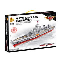 PanlosBrick 637006 Panlos Brick 637006 non  FLETCHER KẺ HỦY DIỆT. bộ đồ chơi xếp lắp ráp ghép mô hình Military Army FLETCHER-CLASS DESTROYER Quân Sự Bộ Đội 1331 khối