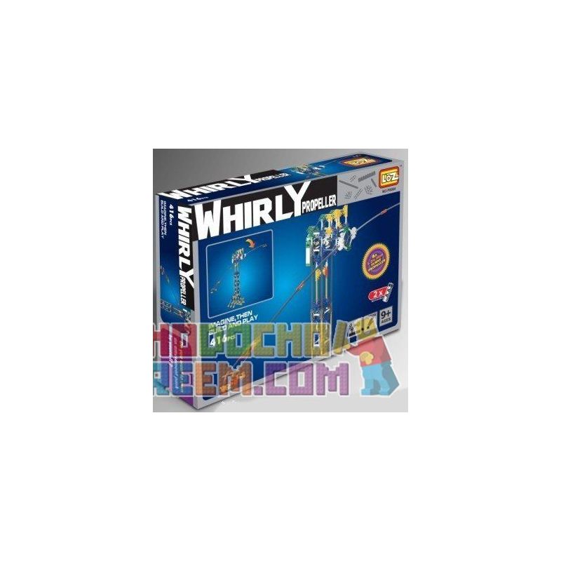 LOZ 2022 P0004 0004 Xếp hình kiểu Nanoblock LOZ ELECTRIC AMUSEMENT PARK Electric Amusement Park Whirly Propeller Giant Circle đu Văng 2 Cánh động Cơ Pin 416 khối có động cơ pin