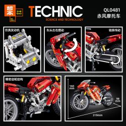 ZHEGAO QL0481 0481 non  XÍCH PHONG XE MÁY bộ đồ chơi xếp lắp ráp ghép mô hình  COMPETITIVE MOTORCTCLE Kỹ Thuật Công Nghệ Cao Mô Hình Phương Tiện 496 khối