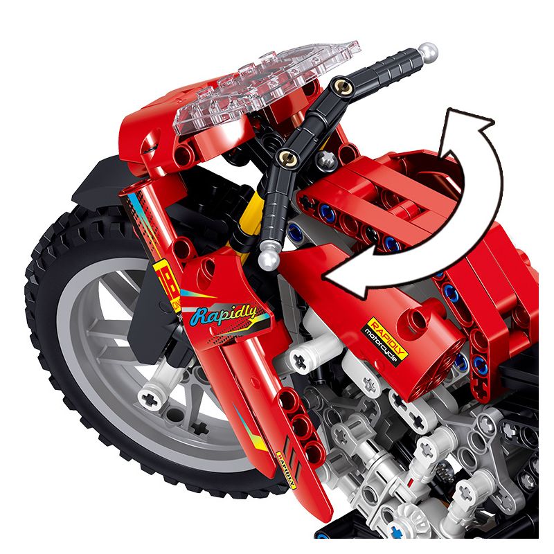 ZHEGAO QL0481 0481 non  XÍCH PHONG XE MÁY bộ đồ chơi xếp lắp ráp ghép mô hình  COMPETITIVE MOTORCTCLE Kỹ Thuật Công Nghệ Cao Mô Hình Phương Tiện 496 khối