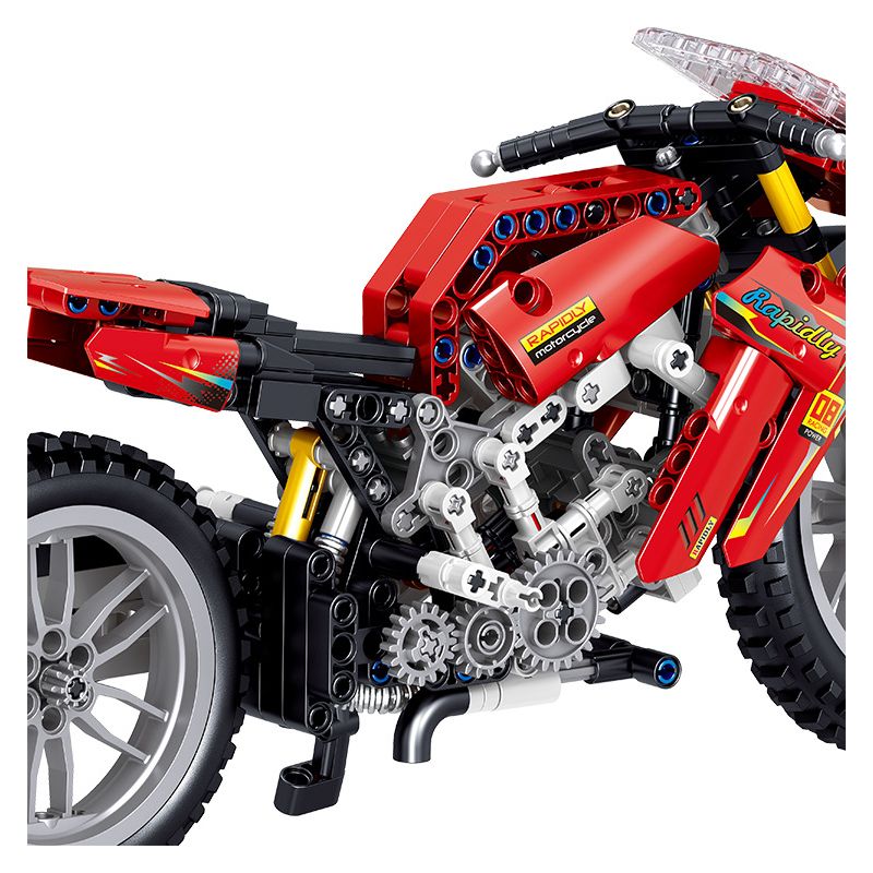 ZHEGAO QL0481 0481 non  XÍCH PHONG XE MÁY bộ đồ chơi xếp lắp ráp ghép mô hình  COMPETITIVE MOTORCTCLE Kỹ Thuật Công Nghệ Cao Mô Hình Phương Tiện 496 khối