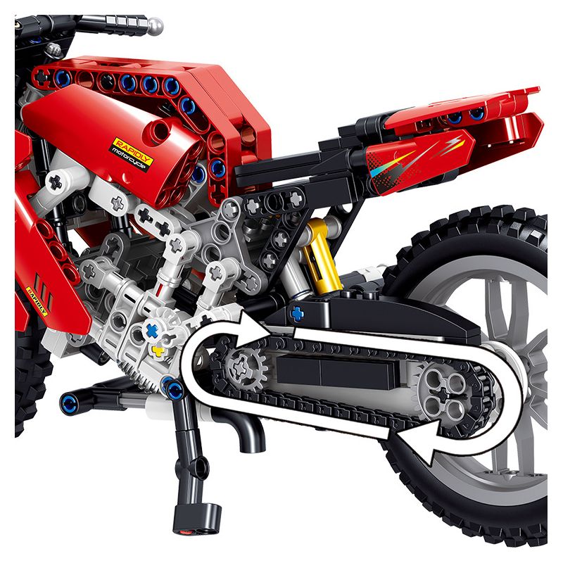 ZHEGAO QL0481 0481 non  XÍCH PHONG XE MÁY bộ đồ chơi xếp lắp ráp ghép mô hình  COMPETITIVE MOTORCTCLE Kỹ Thuật Công Nghệ Cao Mô Hình Phương Tiện 496 khối