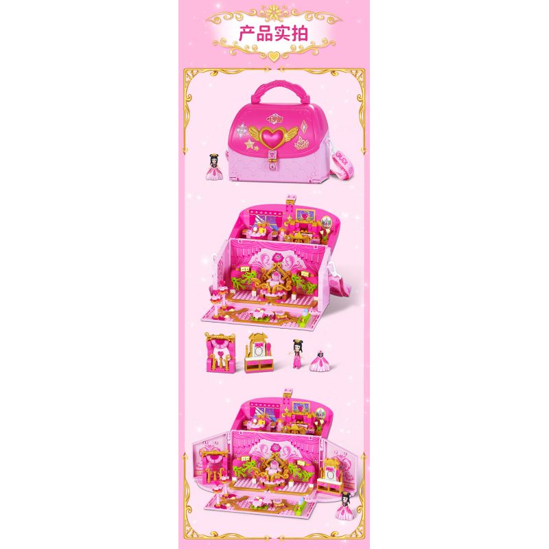 GUDI 9040 non  TÚI LÂU ĐÀI BUD bộ đồ chơi xếp lắp ráp ghép mô hình Yeloli 389 khối