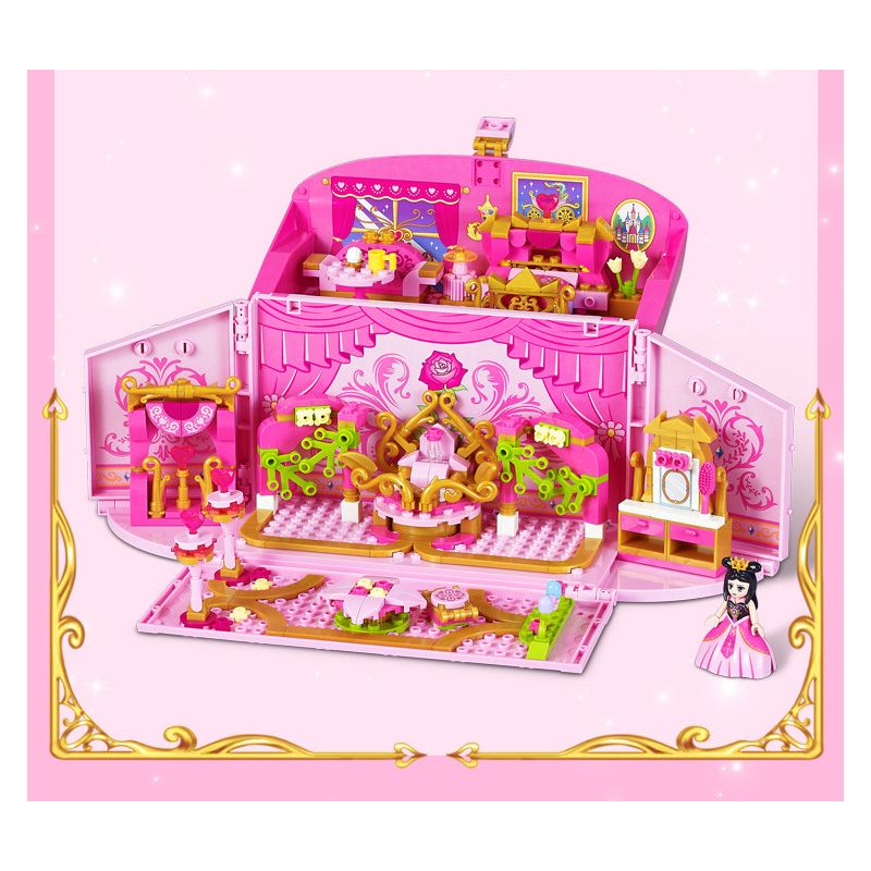 GUDI 9040 non  TÚI LÂU ĐÀI BUD bộ đồ chơi xếp lắp ráp ghép mô hình Yeloli 389 khối