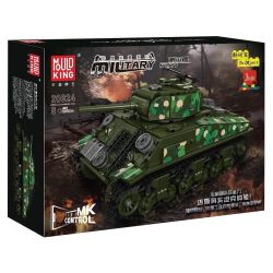 MouldKing 20024 Mould King 20024 non  XE TĂNG SHERMAN M4 bộ đồ chơi xếp lắp ráp ghép mô hình Military Army SHERMAN TANK Quân Sự Bộ Đội