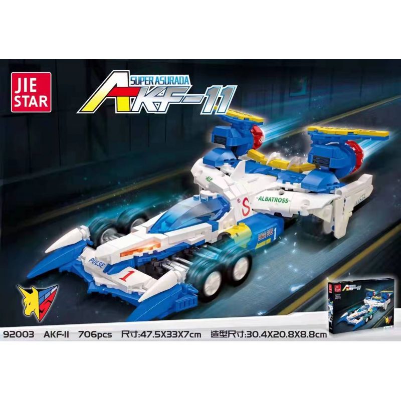 JIESTAR 92003 JJ9169 9169 non  XE ĐUA CÔNG THỨC CỰC KỲ THÔNG MINH AKF-11 SUPER ASLADA bộ đồ chơi xếp lắp ráp ghép mô hình 706 khối