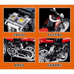 ZHEGAO QL0480 0480 non  XE MÁY CHIJUE bộ đồ chơi xếp lắp ráp ghép mô hình  COMPETITIVE MOTORCTCLE Kỹ Thuật Công Nghệ Cao Mô Hình Phương Tiện 387 khối