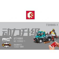 SEMBO 720900 non  JCM UNIMOG U400 bộ đồ chơi xếp lắp ráp ghép mô hình 910 khối