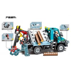 SEMBO 720900 non  JCM UNIMOG U400 bộ đồ chơi xếp lắp ráp ghép mô hình 910 khối