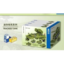 ZHEGAO QL2132 2132 non  XE TĂNG NHỎ bộ đồ chơi xếp lắp ráp ghép mô hình Military Army TRACKED TANK Quân Sự Bộ Đội 1104 khối