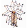 LOZ 2026 P0001 0001 Xếp hình kiểu Nanoblock LOZ ELECTRIC AMUSEMENT PARK Electric Amusement Park Double Star Ferris Wheel đu Quay đứng Hình Sao 8 Cánh động Cơ Pin 977 khối có động cơ pin