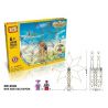 LOZ 2026 P0001 0001 Xếp hình kiểu Nanoblock LOZ ELECTRIC AMUSEMENT PARK Electric Amusement Park Double Star Ferris Wheel đu Quay đứng Hình Sao 8 Cánh động Cơ Pin 977 khối có động cơ pin