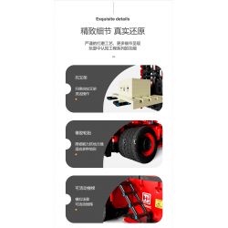 HAPPY BUILD SHINEYU XINYU YC22012 22012 YC-22012 REBRICKABLE MOC-63441 63441 MOC63441 non  XE NÂNG HẠNG NẶNG SÁU BÁNH CITY "MOVERS" 1:10 tỷ lệ 1:10 bộ đồ chơi xếp lắp ráp ghép mô hình  CITY BUILDER HEAVY DUTY FORKLIFT Kỹ Thuật Công Nghệ Cao Mô Hình Phương Tiện 2015 khối