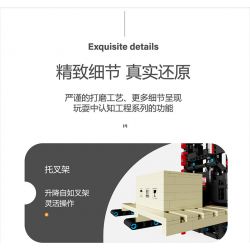 HAPPY BUILD SHINEYU XINYU YC22012 22012 YC-22012 REBRICKABLE MOC-63441 63441 MOC63441 non  XE NÂNG HẠNG NẶNG SÁU BÁNH CITY "MOVERS" 1:10 tỷ lệ 1:10 bộ đồ chơi xếp lắp ráp ghép mô hình  CITY BUILDER HEAVY DUTY FORKLIFT Kỹ Thuật Công Nghệ Cao Mô Hình Phương Tiện 2015 khối