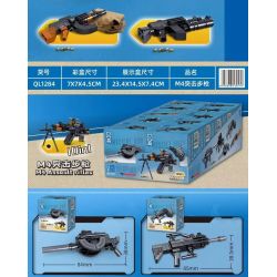 ZHEGAO QL1284 1284 non  SÚNG TRƯỜNG TẤN CÔNG M4 bộ đồ chơi xếp lắp ráp ghép mô hình Gun WEAPONS