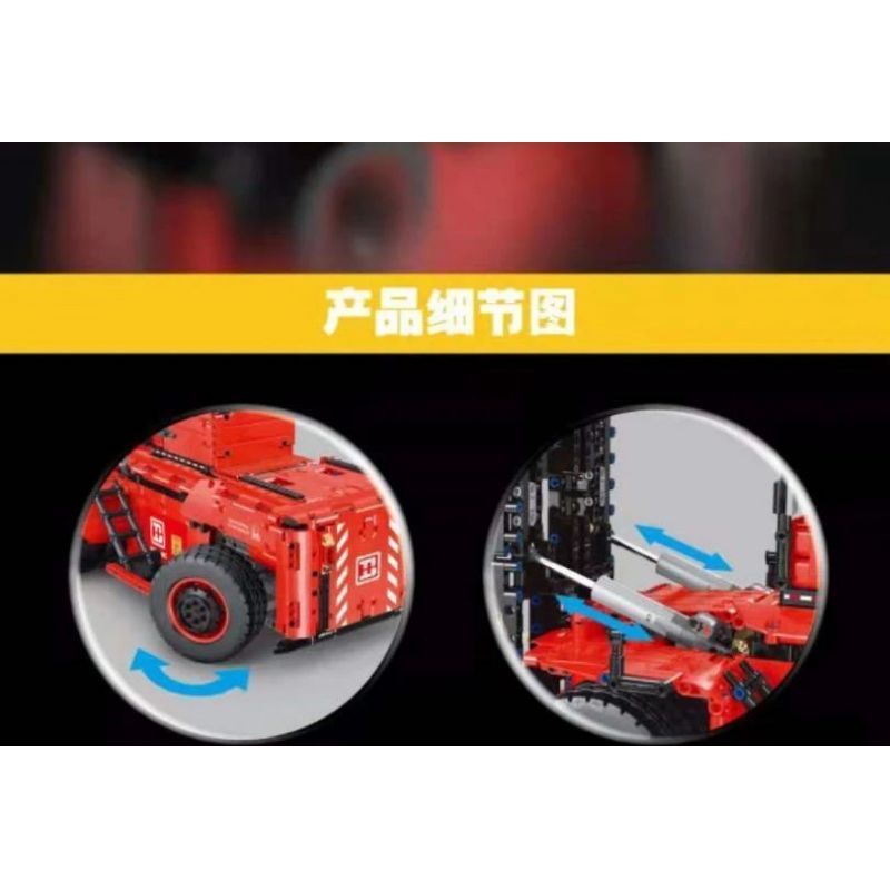 HAPPY BUILD SHINEYU XINYU YC22012 22012 YC-22012 REBRICKABLE MOC-63441 63441 MOC63441 non  XE NÂNG HẠNG NẶNG SÁU BÁNH CITY "MOVERS" 1:10 tỷ lệ 1:10 bộ đồ chơi xếp lắp ráp ghép mô hình  CITY BUILDER HEAVY DUTY FORKLIFT Kỹ Thuật Công Nghệ Cao Mô Hình Phương Tiện 2015 khối