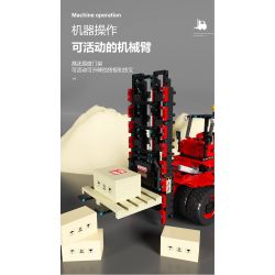 HAPPY BUILD SHINEYU XINYU YC22012 22012 YC-22012 REBRICKABLE MOC-63441 63441 MOC63441 non  XE NÂNG HẠNG NẶNG SÁU BÁNH CITY "MOVERS" 1:10 tỷ lệ 1:10 bộ đồ chơi xếp lắp ráp ghép mô hình  CITY BUILDER HEAVY DUTY FORKLIFT Kỹ Thuật Công Nghệ Cao Mô Hình Phương Tiện 2015 khối