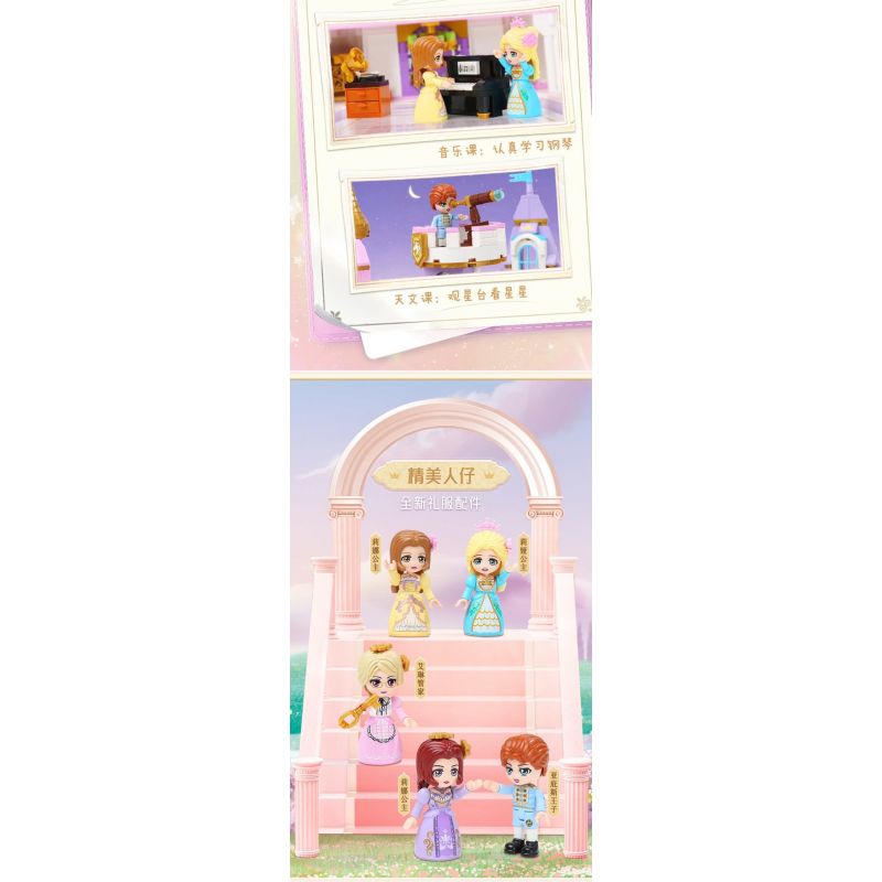 QMAN ENLIGHTEN KEEPPLEY 32021 non  CÔNG CHÚA LEIA 4 BLOOMING WONDERLAND HỌC VIỆN HOÀNG GIA bộ đồ chơi xếp lắp ráp ghép mô hình Girl PRINCESS LEAH Con Gái 1138 khối