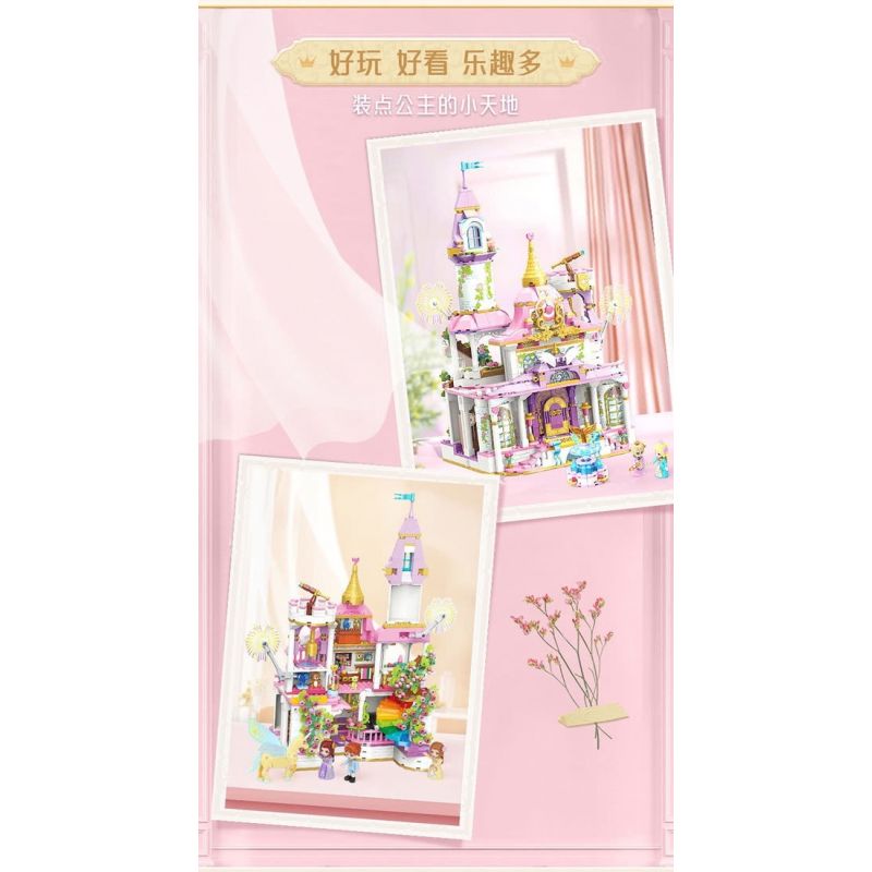 QMAN ENLIGHTEN KEEPPLEY 32021 non  CÔNG CHÚA LEIA 4 BLOOMING WONDERLAND HỌC VIỆN HOÀNG GIA bộ đồ chơi xếp lắp ráp ghép mô hình Girl PRINCESS LEAH Con Gái 1138 khối