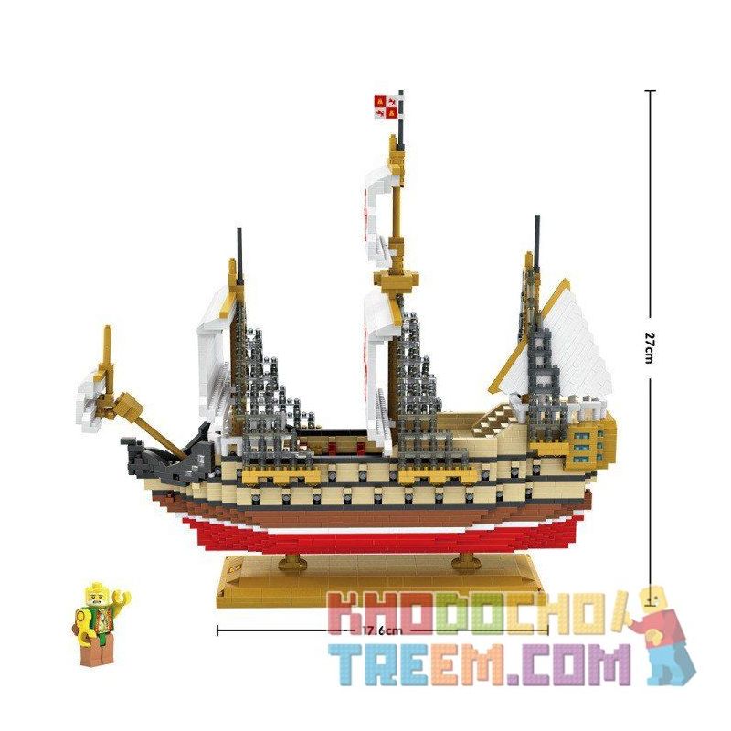 LOZ 9048 Xếp hình kiểu Nanoblock ARCHITECTURE Santa Maria Santa Maria 2660 khối