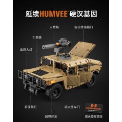 CADA DOUBLEE C51202 51202 non  XE ĐỊA HÌNH HUMMER H1 1:14 tỷ lệ 1:14 bộ đồ chơi xếp lắp ráp ghép mô hình  HUMVEE Kỹ Thuật Công Nghệ Cao Mô Hình Phương Tiện 628 khối