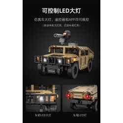 CADA DOUBLEE C51202 51202 non  XE ĐỊA HÌNH HUMMER H1 1:14 tỷ lệ 1:14 bộ đồ chơi xếp lắp ráp ghép mô hình  HUMVEE Kỹ Thuật Công Nghệ Cao Mô Hình Phương Tiện 628 khối