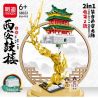 MINGDI 58023 non  THÁP TRỐNG TÂY AN bộ đồ chơi xếp lắp ráp ghép mô hình Buildings 806 khối