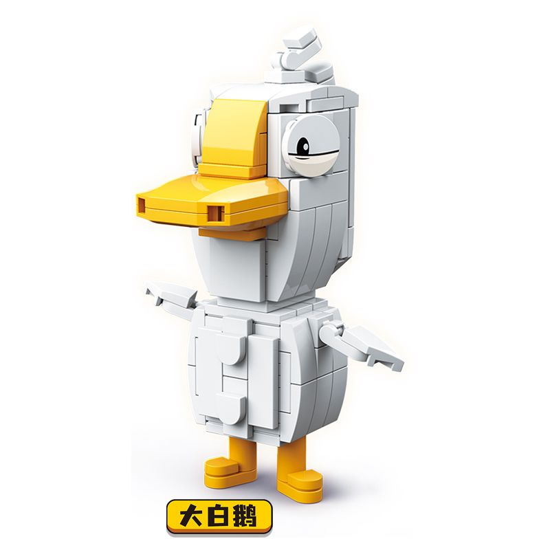 RENZAIMA 768 non Lego NGỖNG TRẮNG LỚN bộ đồ chơi xếp lắp ráp ghép mô hình GOOSE DUCK 195 khối