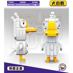 RENZAIMA 768 non  NGỖNG TRẮNG LỚN bộ đồ chơi xếp lắp ráp ghép mô hình GOOSE DUCK 195 khối