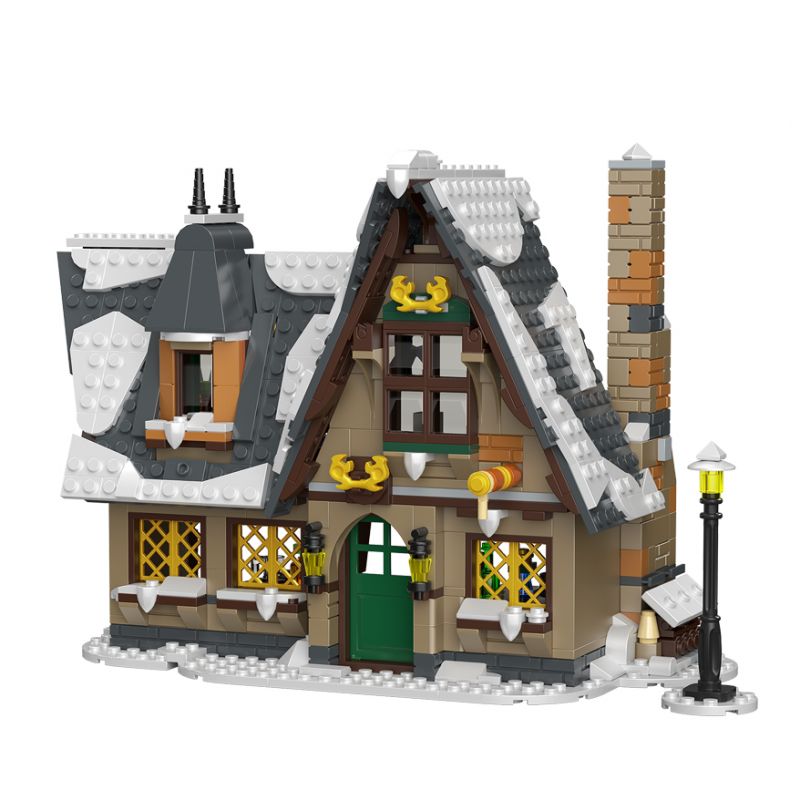 MouldKing 16049 Mould King 16049 non Lego NGÔI NHÀ GIÁNG SINH bộ đồ chơi xếp lắp ráp ghép mô hình Creator CHRISTMAS COTTAGE Sáng Tạo 766 khối