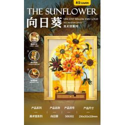 WEKKI 506302 non  BẢO TÀNG NGHỆ THUẬT HOA HƯỚNG DƯƠNG bộ đồ chơi xếp lắp ráp ghép mô hình Art THE SUNFLOWER 1166 khối