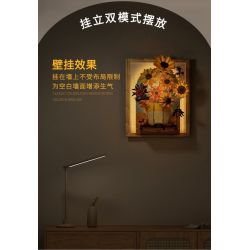 WEKKI 506302 non  BẢO TÀNG NGHỆ THUẬT HOA HƯỚNG DƯƠNG bộ đồ chơi xếp lắp ráp ghép mô hình Art THE SUNFLOWER 1166 khối