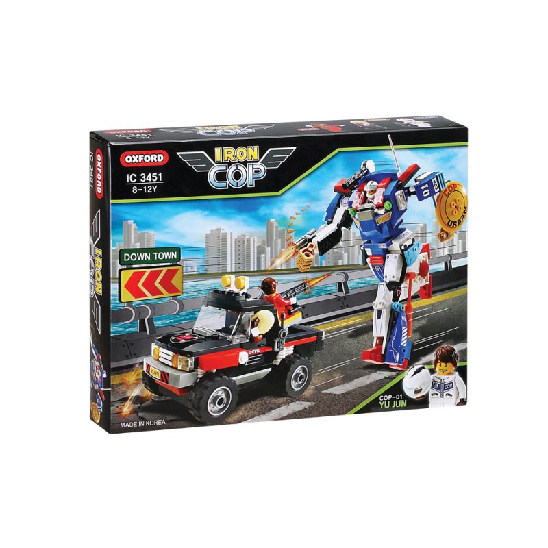 OXFORD IC3451 3451 non Lego CẢNH SÁT THÉP bộ đồ chơi xếp lắp ráp ghép mô hình IRON COP