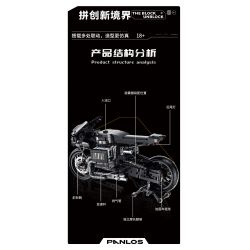 PanlosBrick 672009 Panlos Brick 672009 non  XE ĐẠP DƠI bộ đồ chơi xếp lắp ráp ghép mô hình MOTORBIKE 1080 khối