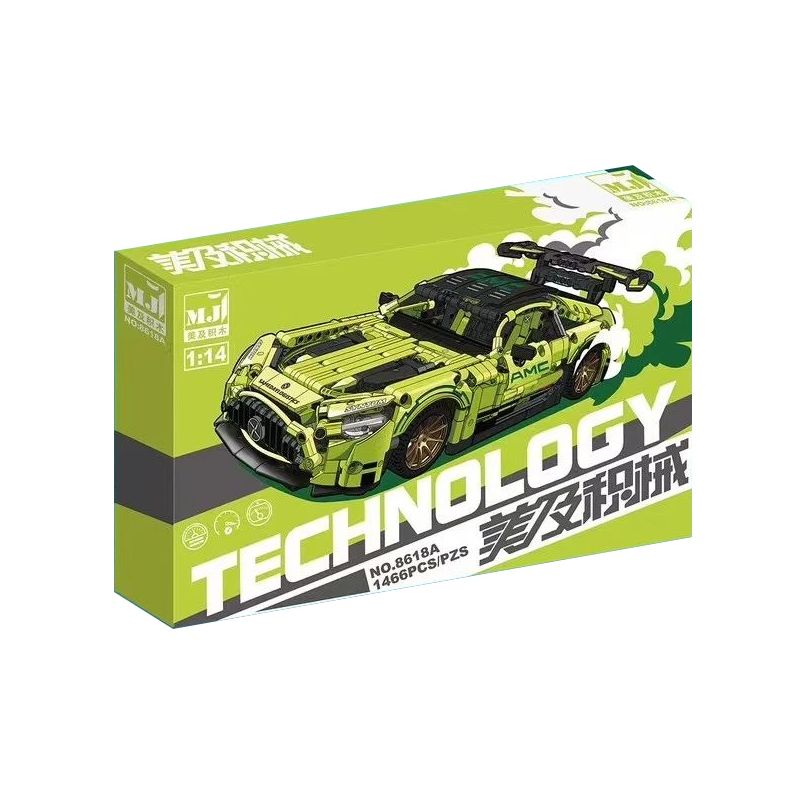BEAUTY AND 8620A 8618 8618A 8620 non  YÊU TINH XANH MERCEDES AMG tỷ lệ 1:14 bộ đồ chơi xếp lắp ráp ghép mô hình  Kỹ Thuật Công Nghệ Cao Mô Hình Phương Tiện 1466 khối